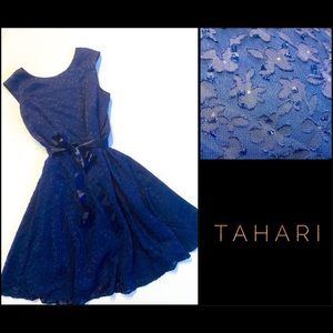 Tahari Navy Dress